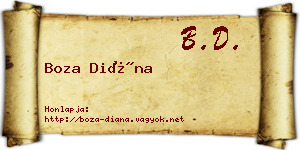 Boza Diána névjegykártya